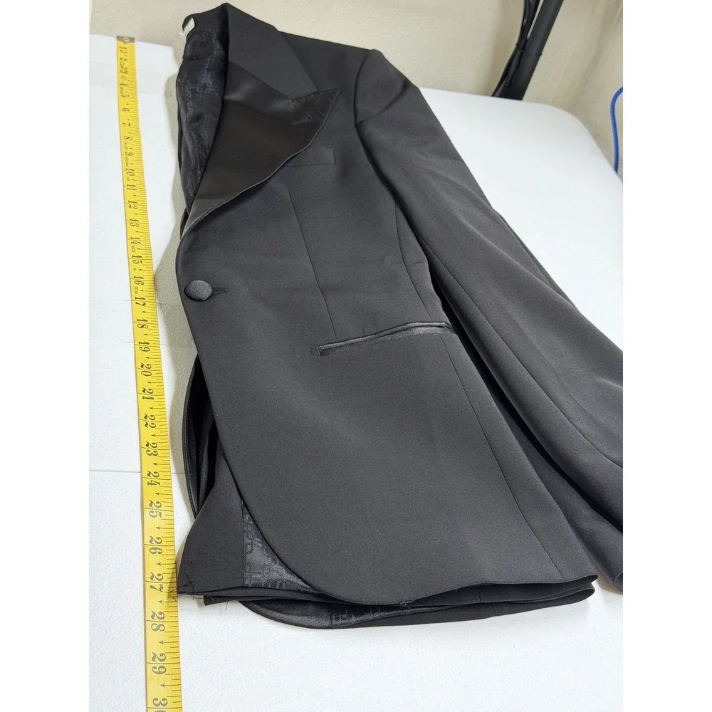 Noak Blazer Mens 36S Black Tuxedo Formal Suit Jacket Wedding Prom Occasion Event